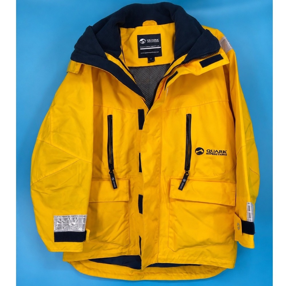 Quark Expeditions Yellow Outdoor Expedition Shell Jacket XS Hooded Utility